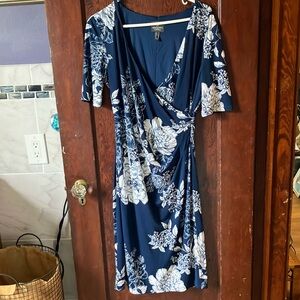 Adrianna Papell Ruched Midi Dress 10 NWOT